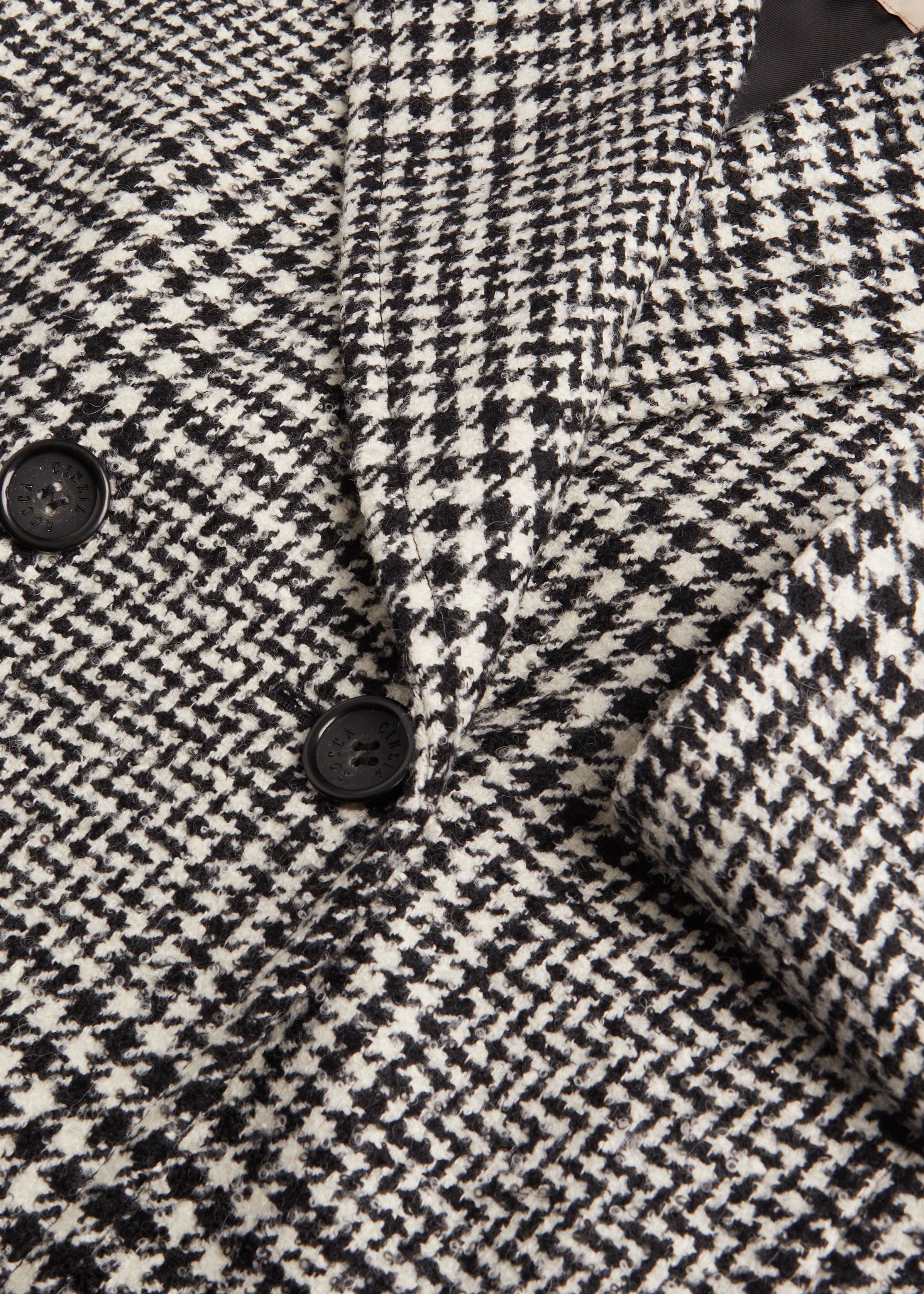 Plaid jacket black and white hotsell