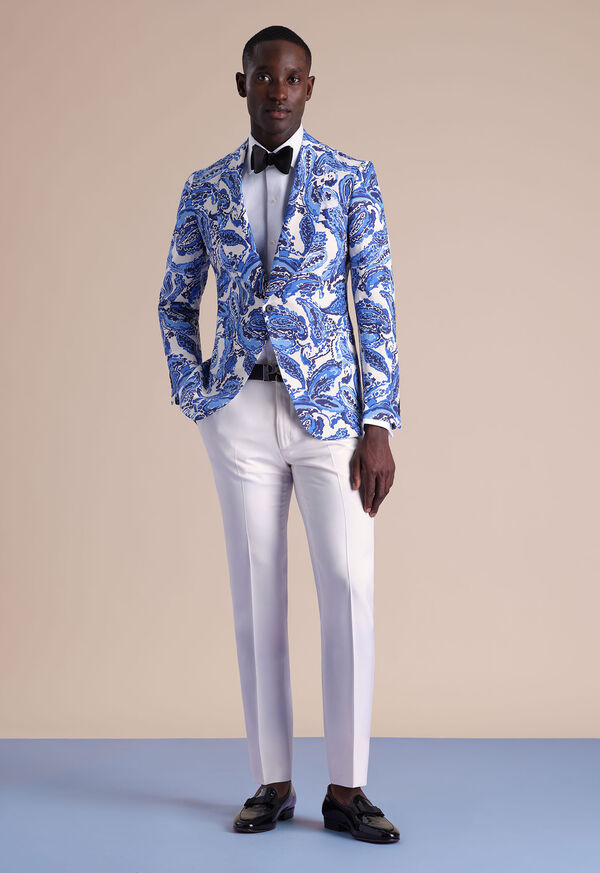 Paul Stuart Printed Paisley Linen Dinner Jacket, image 2