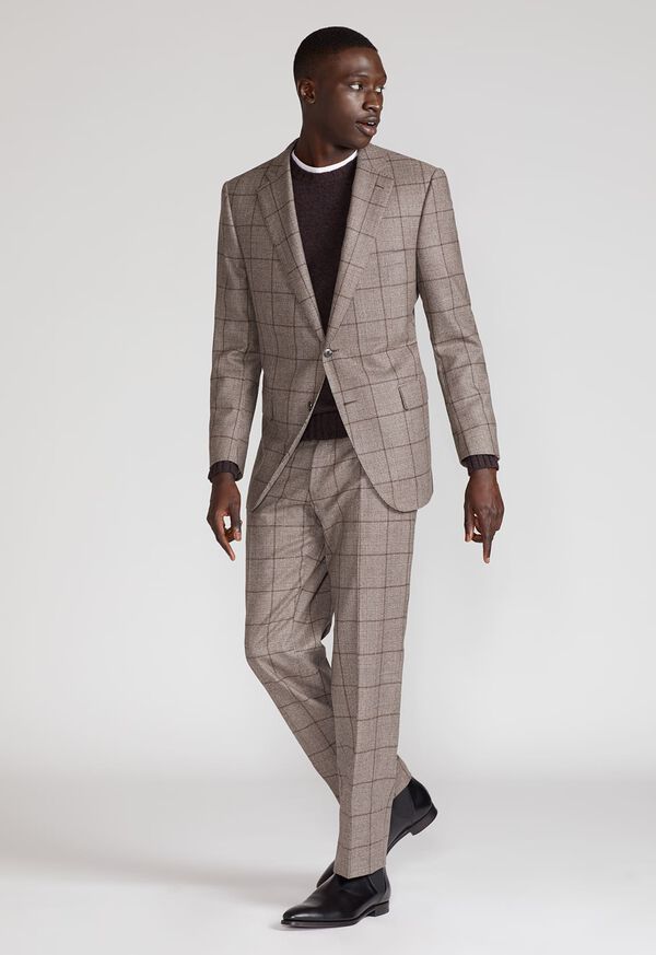 Paul Stuart Wool Plaid Classic Shoulder Suit, image 8