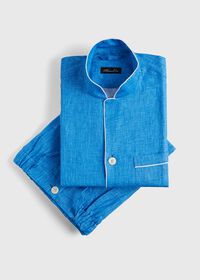 Paul Stuart Linen Stand Collar Pajama, thumbnail 1