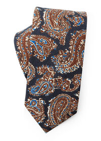 Paul Stuart Gold Paisley Tie, thumbnail 1