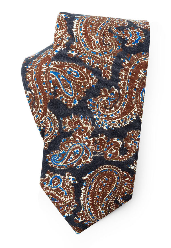 Paul Stuart Gold Paisley Tie, image 1