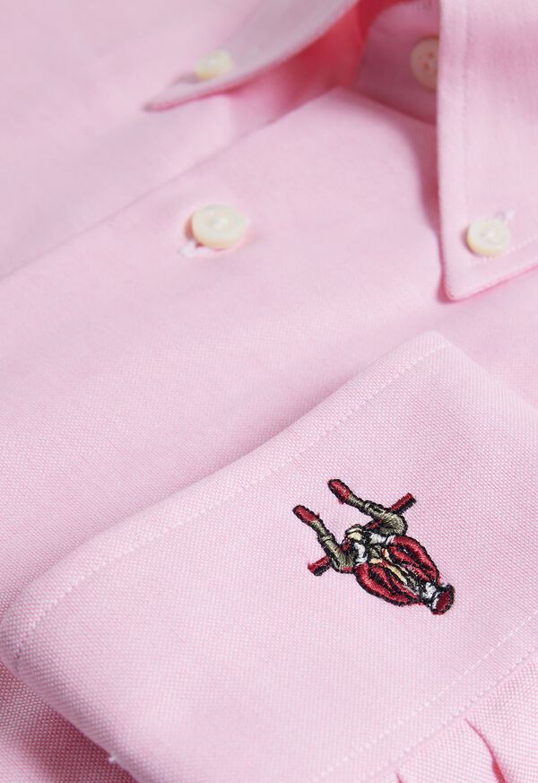 Paul Stuart Cotton Oxford Logo Sport Shirt, image 2