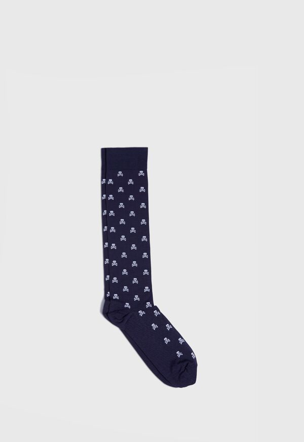 Paul Stuart Skull and Crossbones Motif Sock, image 1