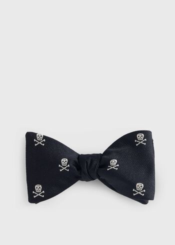 Paul Stuart Woven Silk Skull & Bone Bowtie