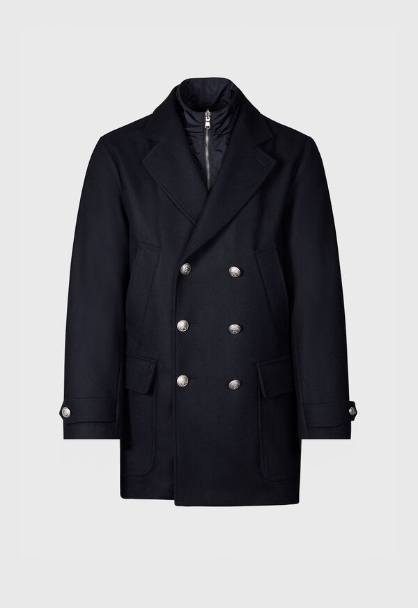 Paul Stuart Double Breasted Wool Coat & Detachable Jacket, image 1