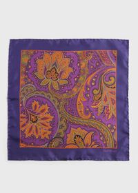 Paul Stuart Silk Paisley Pocket Square, thumbnail 2