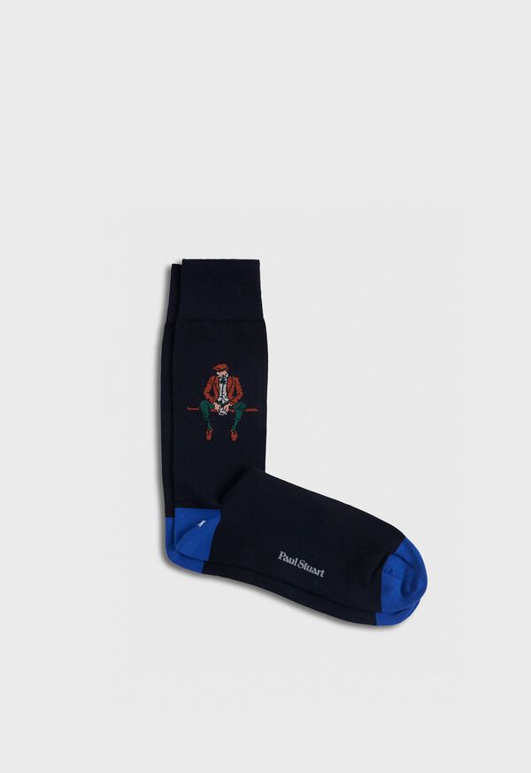 Paul Stuart Sock with Man on the Fence Logo, image 1
