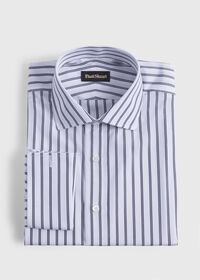 Paul Stuart Double Track Grey Stripe Dress Shirt, thumbnail 1