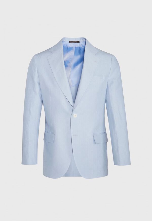 Men’s Solid Light Blue Linen Sport Jacket | Paul Stuart