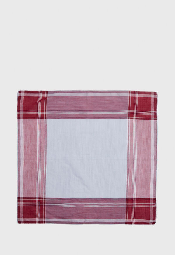 Paul Stuart Two Tone Satin Check Pocket Square, image 2