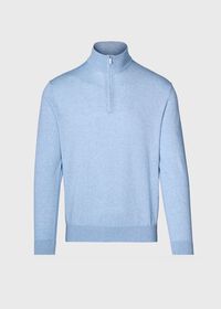 Paul Stuart Cotton & Cashmere Quarter Zip Sweater, thumbnail 1