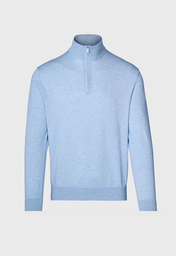 Paul Stuart Cotton & Cashmere Quarter Zip Sweater, image 1