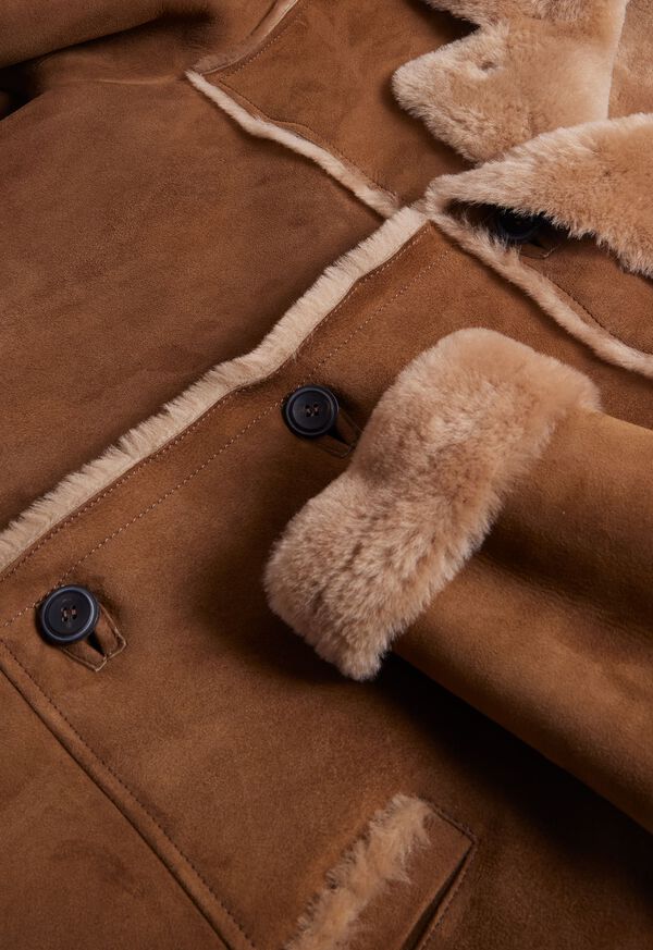 Paul Stuart Suede & Shearling Rancher Coat, image 6