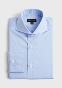 Paul Stuart Solid Blue Dress Shirt, thumbnail 1