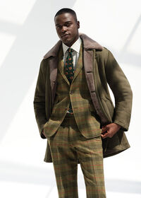 Paul Stuart Modern Suede Coat with Shearling Trim, thumbnail 5