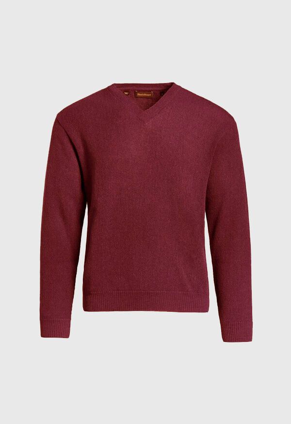 Paul Stuart Classic Alpaca Links V-Neck Sweater, image 1