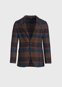 Paul Stuart Horseblanket Brown Plaid Sport Coat, thumbnail 1