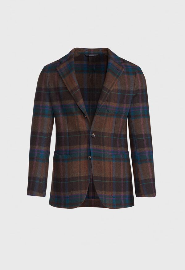 Paul Stuart Horseblanket Brown Plaid Sport Coat, image 1