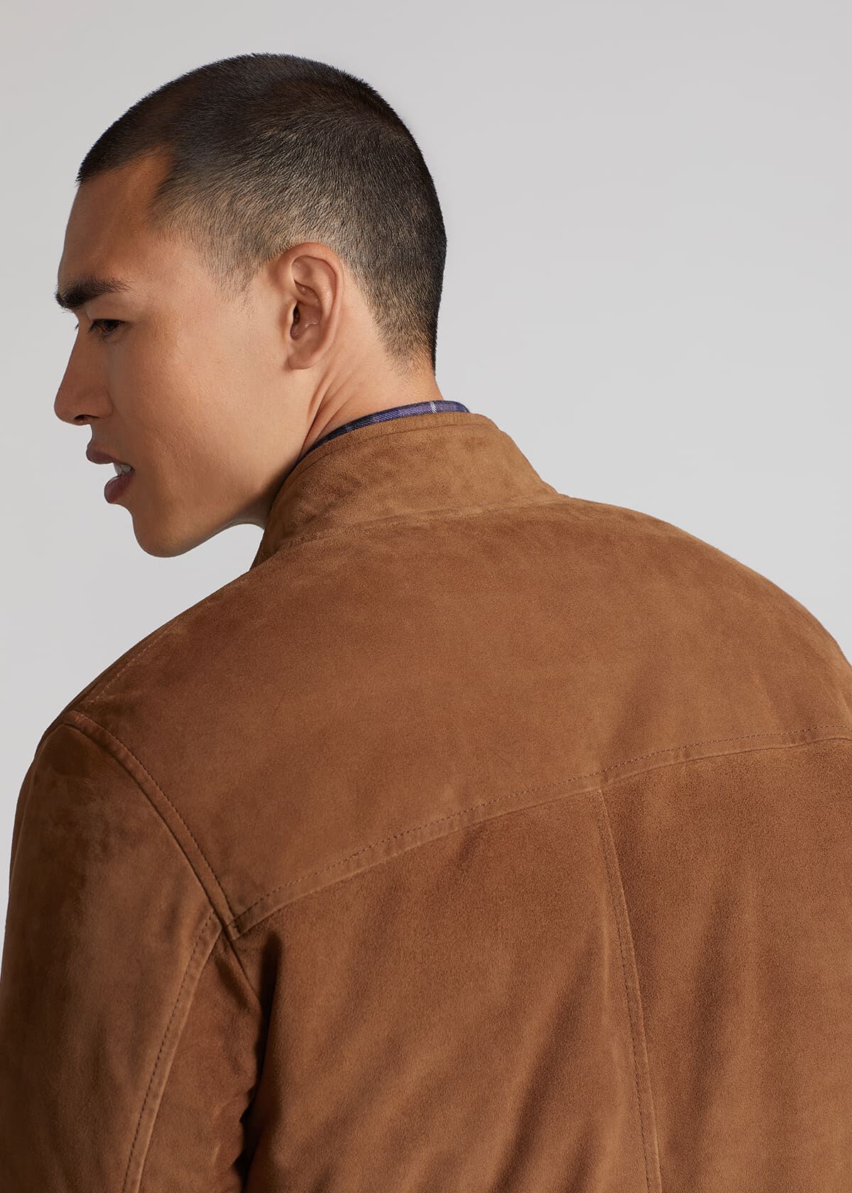 Mens suede 2024 blouson jacket