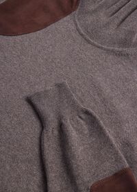 Paul Stuart Cashmere & Suede Gun Patch Turtleneck, thumbnail 3