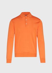 Paul Stuart Long Sleeve Cotton Polo Shirt, thumbnail 5