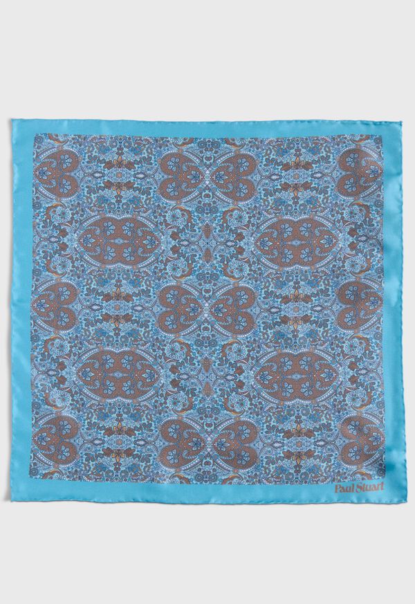 Paul Stuart Printed Silk Paisley Pocket Square, image 2