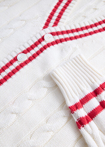 Paul Stuart Cotton Tennis Cardigan