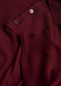 Paul Stuart Superfine Merino Wool Long Sleeve Polo, thumbnail 2