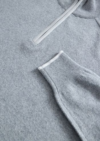 Paul Stuart Suede Trim Quarter Zip Pullover