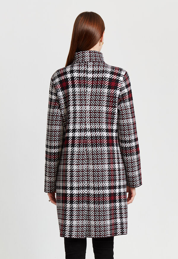 Paul Stuart Plaid Wool Coatigan, image 2
