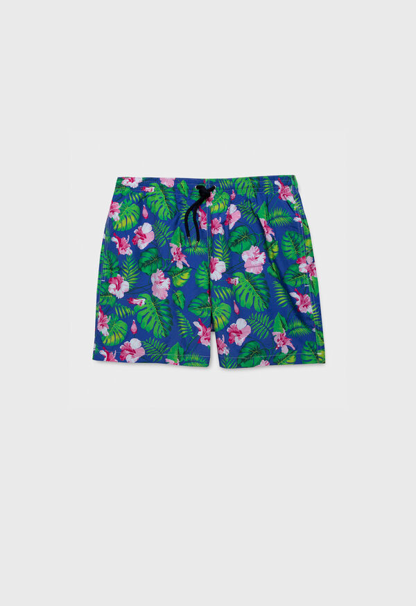 Paul Stuart Hibiscus and Banana Leaf Swim Trunk, image 1