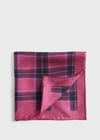 Paul Stuart Silk Plaid Print Pocket Square, thumbnail 1