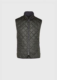 Paul Stuart Nylon Quilted Vest with Piping, thumbnail 1