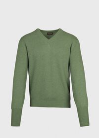 Paul Stuart Classic Cashmere Double Ply V-Neck Sweater, thumbnail 4
