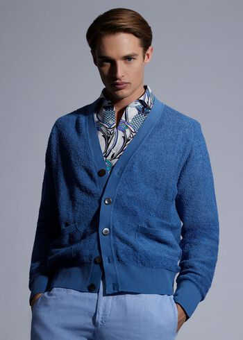 Paul Stuart Linen & Cotton Terry Cardigan