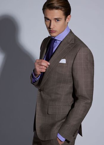 Paul Stuart Super 120s Wool Plaid Colman Suit