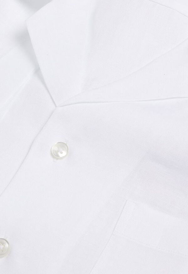 Paul Stuart White Linen Camp Shirt, image 2