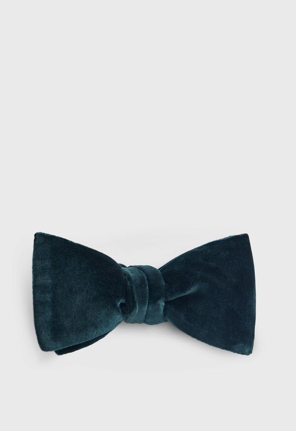 Paul Stuart Blunt Edge Cotton Velvet Bow Tie, image 1