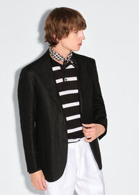 Paul Stuart Black Linen Two-Button Jacket, thumbnail 2