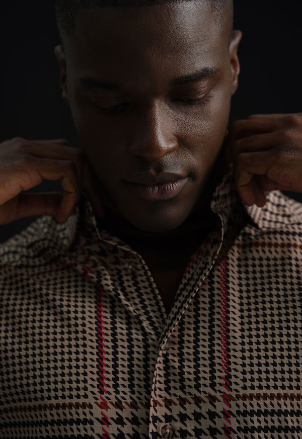 Paul Stuart Houndstooth Printed Sport Shirt, image 6