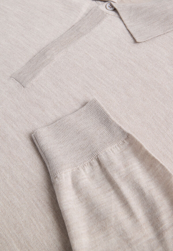 Paul Stuart Cashmere & Silk Long Sleeve Polo, image 2