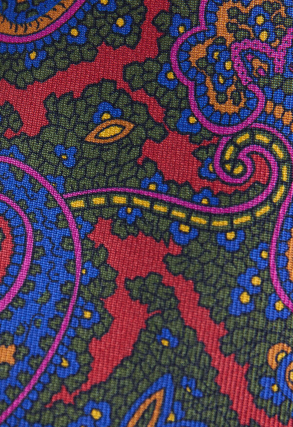 Paul Stuart Ornate Paisley Print Silk Tie, image 3