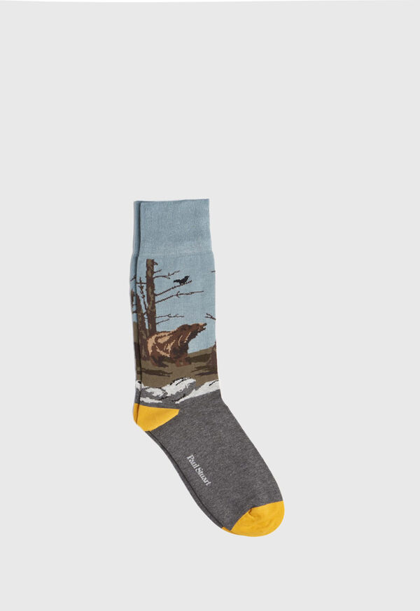 Paul Stuart Lightweight Cotton Blend Scenic Socks, image 1