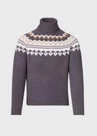 Paul Stuart Fair Isle Turtleneck Sweater, thumbnail 1