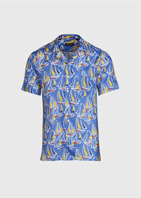 Paul Stuart Linen Boat Print Shirt, thumbnail 1