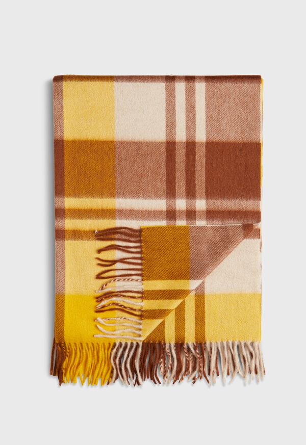Paul Stuart Cashmere Plaid Scarf, image 1