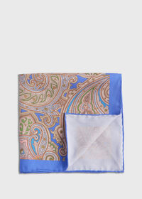 Paul Stuart Habotai Silk Summer Paisley Pocket Square, thumbnail 1