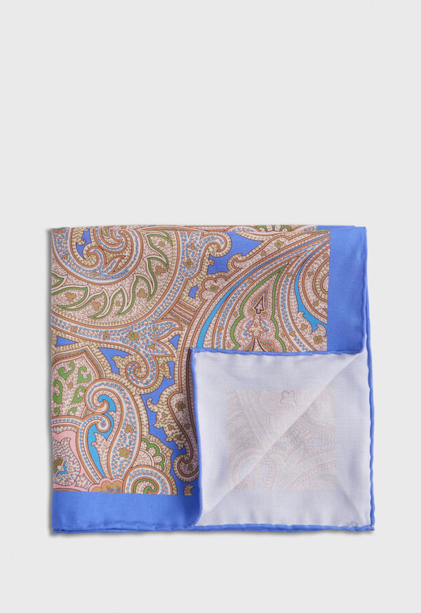 Paul Stuart Habotai Silk Summer Paisley Pocket Square, image 1