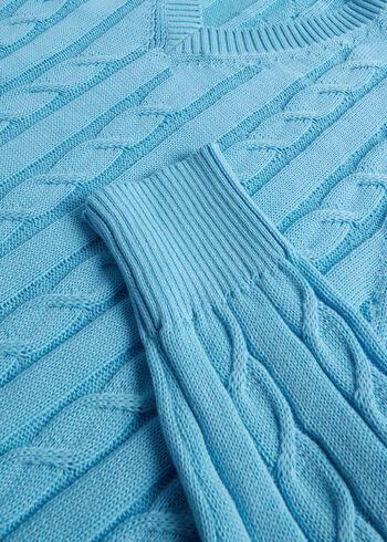 Paul Stuart Cotton Cable V-Neck Pullover